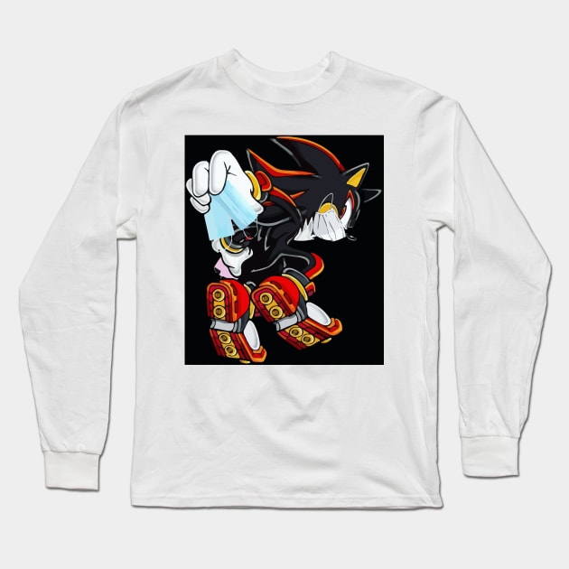 Sonic Social Distancing Long Sleeve T-Shirt by komplenan